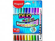 Фломастери COLOR PEPS DUO, 20 кол. MP.847010 ТМMaped (код 1264445)