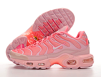 Кросівки жіночі Nike Air Max Plus TN рожеві, Найк Аір Макс ТН текстильні. код KD-14666