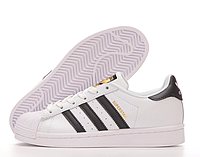 Кросівки жіночі Adidas Superstar чорно-білі, Адідас Суперстар, шкіряні. код KD-14667