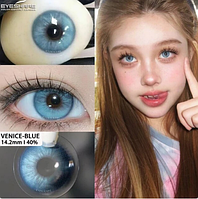 Блакитні контактні лінзи VENICE BLUE Кольорові контактні лінзи без діоптрій для косплею TAP