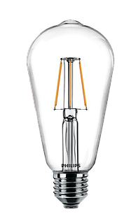 Лампа світлодіодна Philips Filament LED Classic 4-40 Вт ST64 E27 830 CL NDAPR