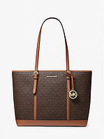 Женская сумка MICHAEL KORSJet Set Travel Large Logo Tote Bag (35T0GTVT3V ) BROWN