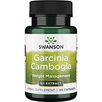 Гарцинія Swanson Garcinia Cambogia 5:1 Extract 80 mg 60 Caps LW, код: 7704516