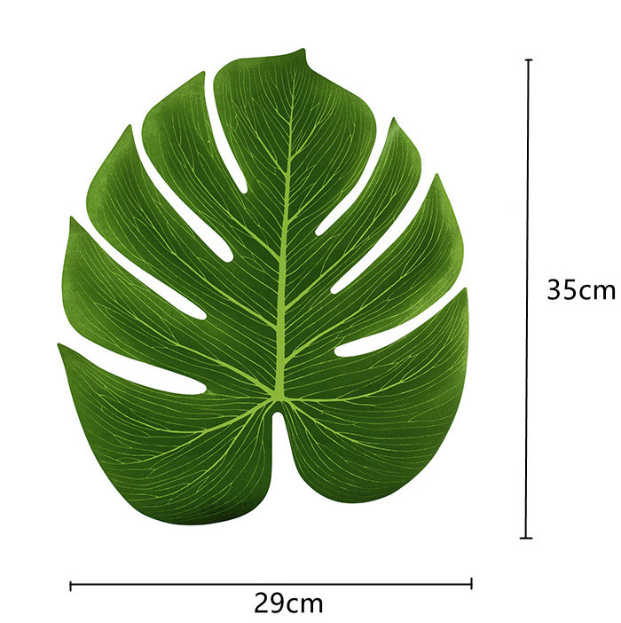 Штучне листя монстери без стебла (12 шт. в уп.), фото 1