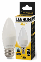 LED-лампа LEBRON L-С37, 8 W, 220 V, Е27, 6500 K, 720Lm