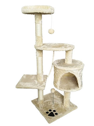 Кігтеточка, будиночок, дряпка для кішок Avko CatTree 1048 Beige, фото 2