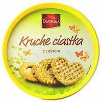 Печенье песочное фигурное с сахаром Favorina Kruche ciastka z cukrem 300г Германия