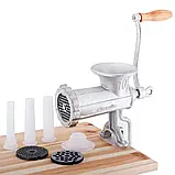М'ясорубка ручна Kamille чавунна з трьома насадками 19х12х29см, фото 2