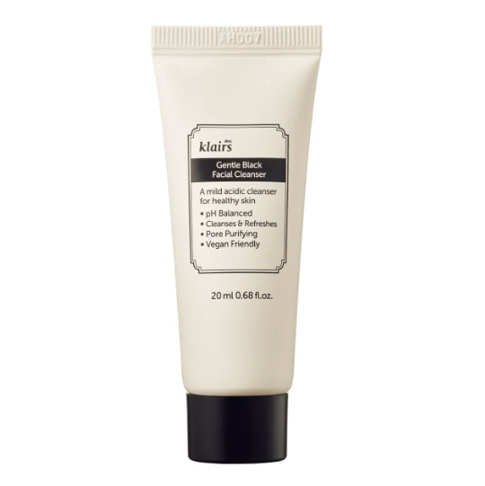 Низькокислотна пінка для вмивання Dear, Klairs Gentle Black Facial Cleanser 20 мл