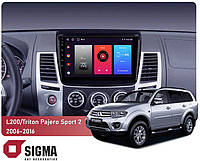 Штатная магнитола Sigma F9216 2+32 Gb Mitsubishi Pajero Sport 2 L200 Triton 2008-2016 (CAN BUS) 9"