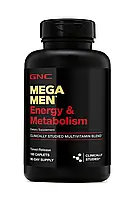 Комплекс для энергии и обмена веществ, Mega Men Energy & Metabolism, GNC, для мужчин, 90 каплет