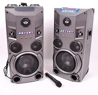 Комплект активной акустики с радиомикрофоном Rock Music RC-8950 (150W/FM/Bluetooth/USB) skr