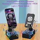 Підставка на телефон з бездротовою зарядкою та колонкою з мікрофоном Blue Tooth AND K18-2 Лучшая цена, фото 7