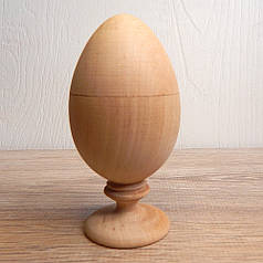 Деревянное яйцо на подставке 12 см