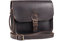 Женская кожаная сумка ручной работы Coolki Handy темно коричневый