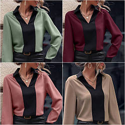Жіночі блузки — 946-аз — елегантна жіноча блуза з довгим рукавом