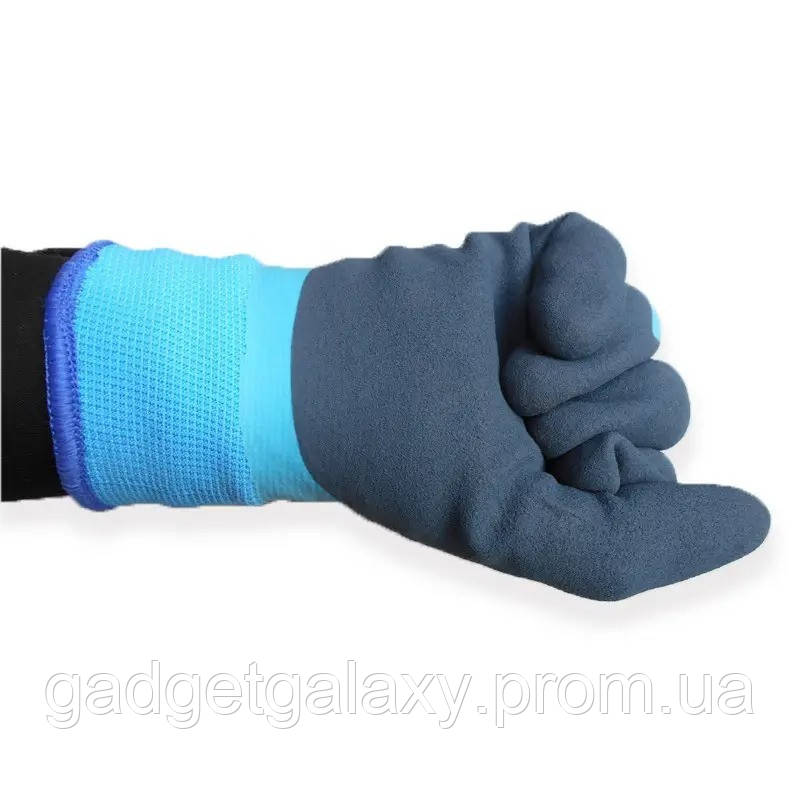 Непромокаемые перчатки для зимней рыбалки HJ -30 °C L Серо-бирюзовые GG, код: 8227247 - фото 2 - id-p2179172532