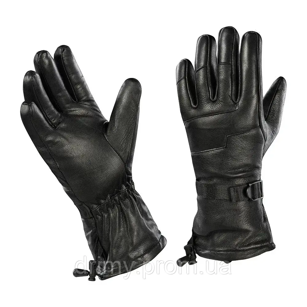 Шкіряні рукавички M-Tac Чорний (XL), Зимові рукавиці, Рукавички з утеплювачем DRIM