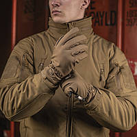 Зимние перчатки тактические M-Tac Койот (L), перчатки Soft Shell, полнопалые перчатки DRIM