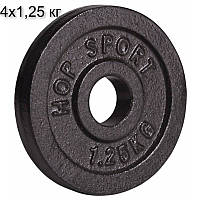 Набор из металлических дисков Hop-Sport Strong 4x1,25 кг NB, код: 6596983