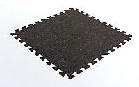 Килимок-пазл під тренажер Zelart FI-5348-2 100x100x0,6 см Чорний