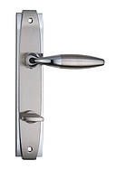 Ручка дверная Siba Setra на планке Wc 90 Мм матовый никель Хром (22 07) Z19 5 22 07