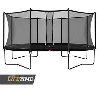 Батут с сеткой BERG Grand Favorit Regular 520 х345 Black + Safety Net Comfort (30.25.15.40+35.74.63.01) с