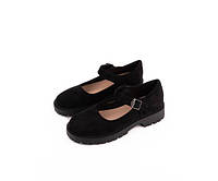 Жіночі чорні туфлі, екозамша, Mei de li, розмір 36, 37, 38, 39, 40, 41