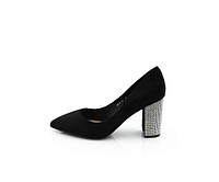 Жіночі чорні туфлі, екозамша, Aodema, розмір 36
