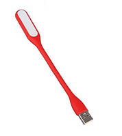 Гибкая светодиодная мини Usb подсветка-лампа Led для ноутбука повербанка Красный 512623And