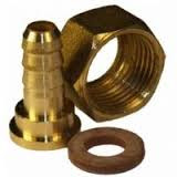 Штуцер для шланга 10 мм с накидной гайкой и левыой разьбой для газового ...