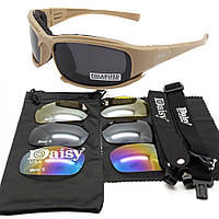 Захисні тактичні сонцезахисні окуляри 7 комплектів лінз Daisy X7-X койот товщина лінз 2 мл GG, код: 8447061