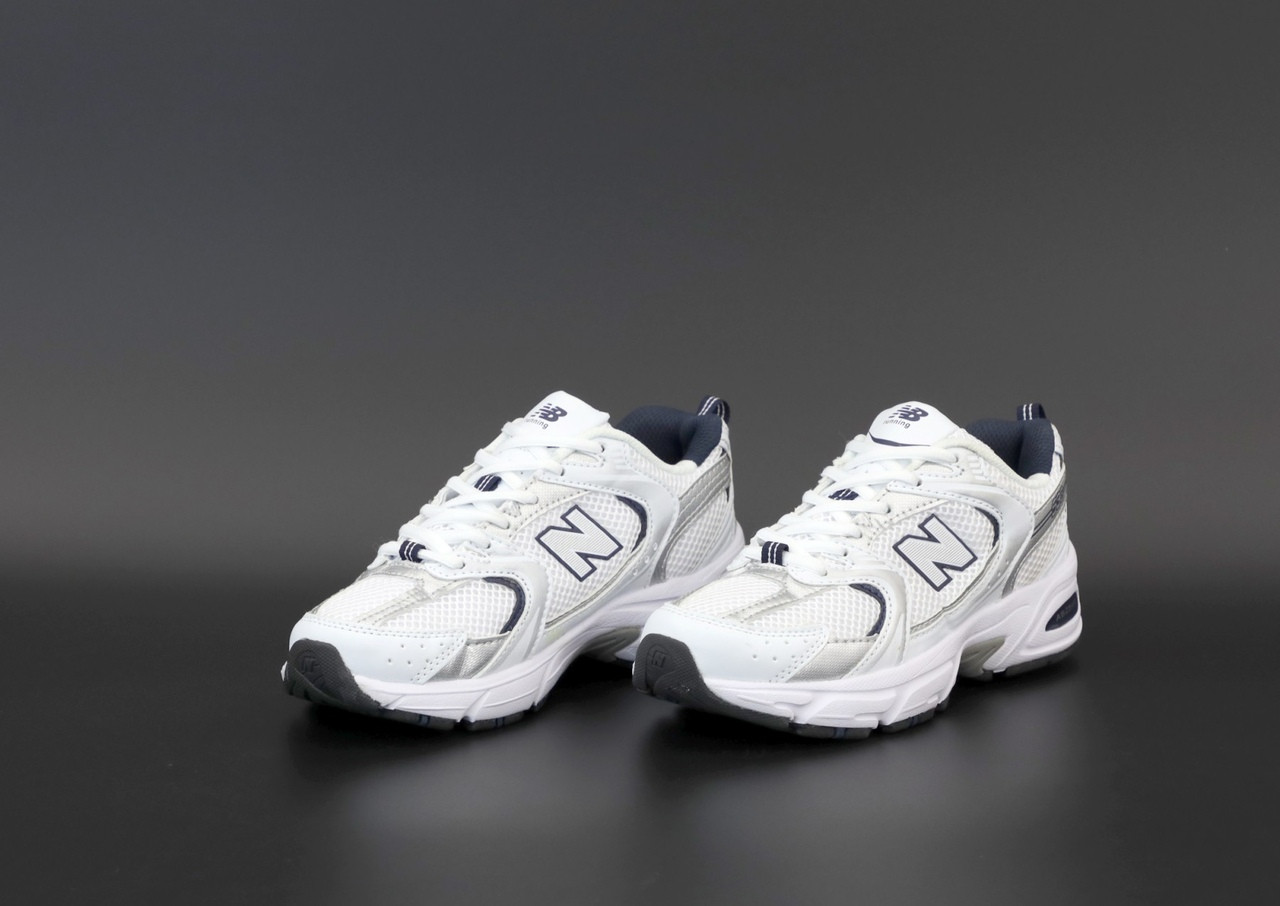 Женские кроссовки New Balance 530, белый, серый, синий, Вьетнам Нью Беленс 530 білі з синім - фото 2 - id-p2179211286