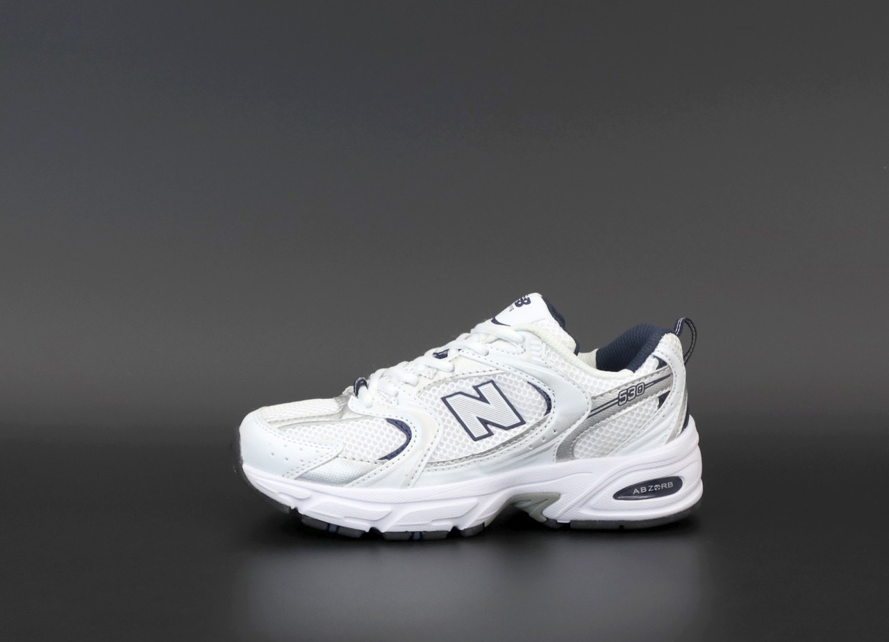 Женские кроссовки New Balance 530, белый, серый, синий, Вьетнам Нью Беленс 530 білі з синім - фото 4 - id-p2179211286