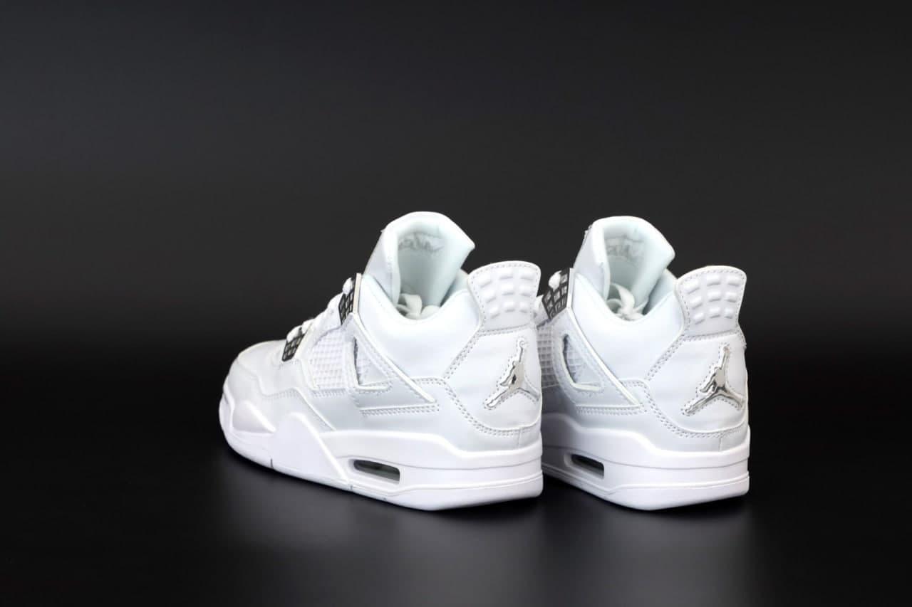 Мужские кроссовки Nike Air Jordan 4 Retro, кожа, белый, Вьетнам Найк Еір Джордан 4 ретро білі - фото 7 - id-p2179211296