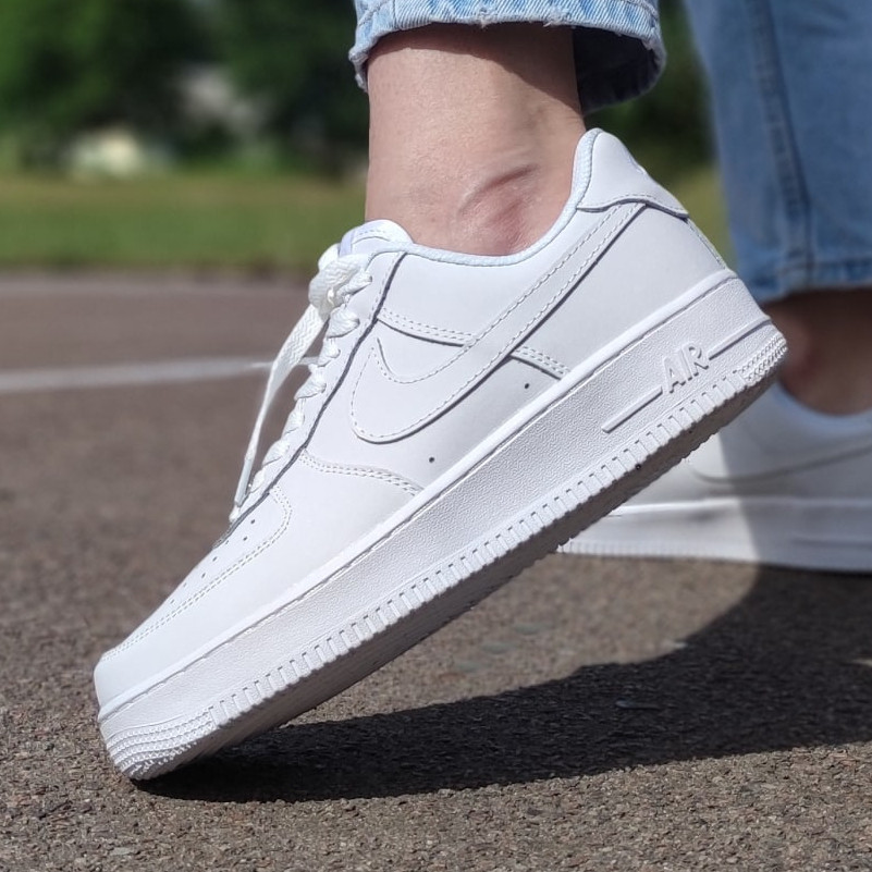 Женские кроссовки Nike Air Force 1 Low, кожа, белый, Вьетнам Найк Еір Форс 1 Лов білі шкіряні - фото 2 - id-p2179211448