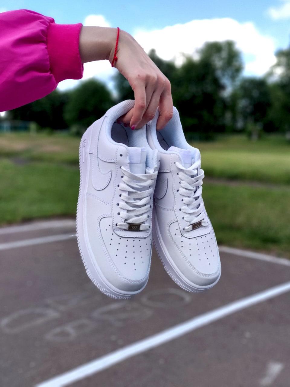 Женские кроссовки Nike Air Force 1 Low, кожа, белый, Вьетнам Найк Еір Форс 1 Лов білі шкіряні - фото 4 - id-p2179211448