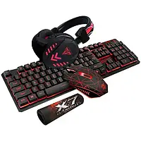 Игровой комплект 4в1 с подсветкой RGB KIT GAMER 198I K 59 Мышка,Наушники,Клавиатура,Коврик