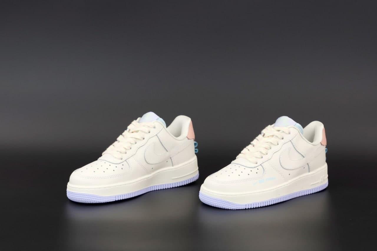 Женские кроссовки Nike Air Force 1 Low, кожа, белый, Вьетнам Найк Эир Форс 1 Лов белые - фото 1 - id-p2179229978