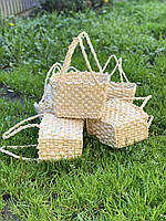 Сумки плетені з ЕКО-матеріалу для квітів. Арт: D3348