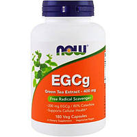 Зеленый чай NOW Foods EGCg Green Tea Extract 400 mg 180 Veg Caps QT, код: 7518343