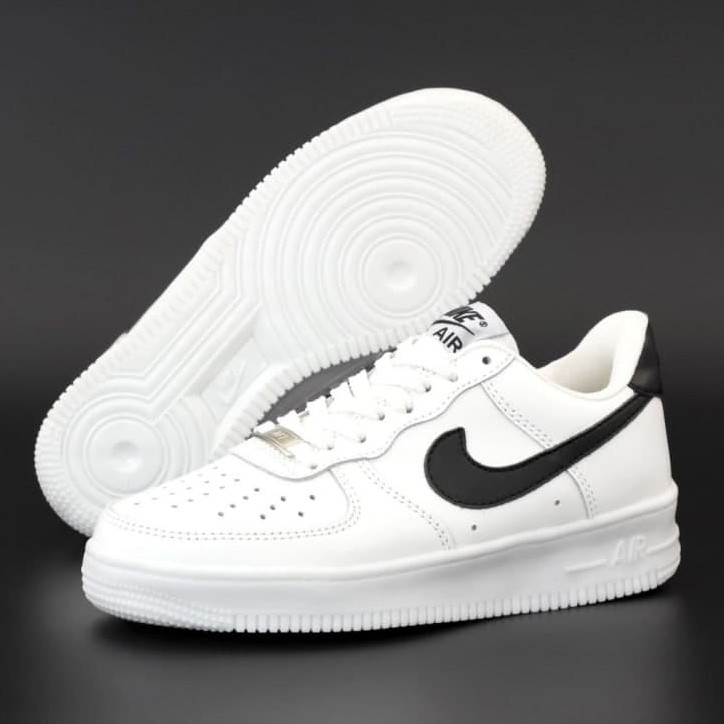 Мужские кроссовки Nike Air Force 1 Low, Найк Эир Форс 1 Лов белые с черным - фото 2 - id-p2179229982