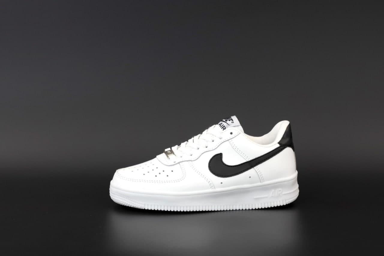 Мужские кроссовки Nike Air Force 1 Low, Найк Эир Форс 1 Лов белые с черным - фото 4 - id-p2179229982