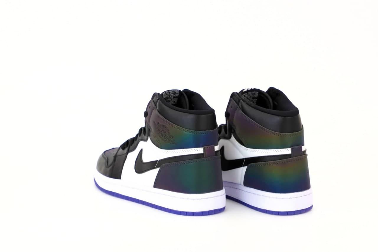 Мужские кроссовки Nike Air Jordan 1 Retro High, Найк Эир Джордан 1 Ретро Хай черные с белым - фото 3 - id-p2179229987