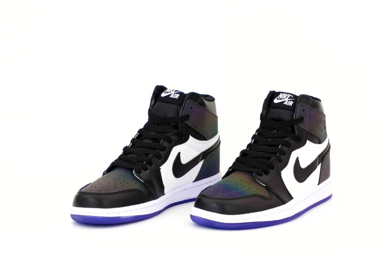 Мужские кроссовки Nike Air Jordan 1 Retro High, Найк Эир Джордан 1 Ретро Хай черные с белым - фото 4 - id-p2179229987