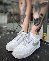 Nike Air Force white Reflective (Топ якість) Жіночі кросівки