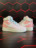 Air Force 1 High "Utility pink" (Топ якість) Жіночі кросівки