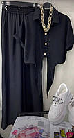 Костюм женский рубашка +брюки креп-жатка 42-44; 46-48 (4цв) "AJOUR" от прямого поставщика
