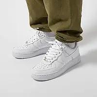 Мужские кроссовки Nike Air Force 1 Low, кожа, белый, Вьетнам Найк Еір Форс 1 Лов білі шкіряні