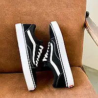 Мужские кеды в стиле Vans Old Skool, черно-белый, Китай Ванс Олд Скул чорно-білі